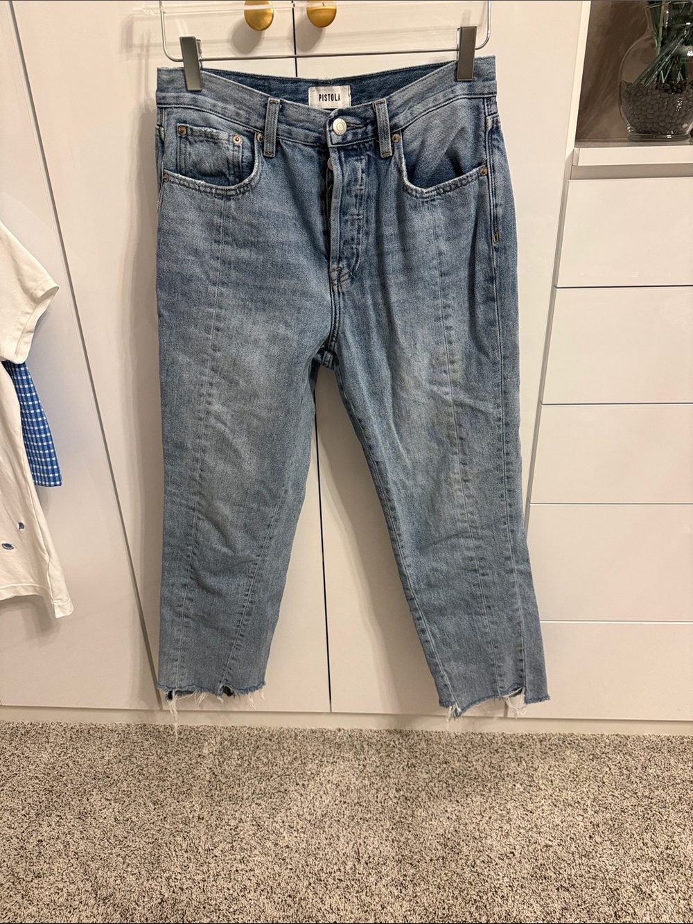pistola  Light Wash cropped Jeans